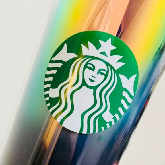Starbucks Oil Slick Ombre Rainbow Iridescent Tumbler Cold Cup Venti 24oz 2021 - Picture 4 of 15
